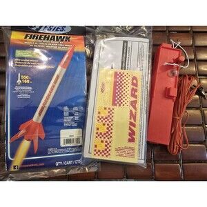 Estes Model Rockets Wizard & Firehawk + Launch Controller and Recovery Wadding